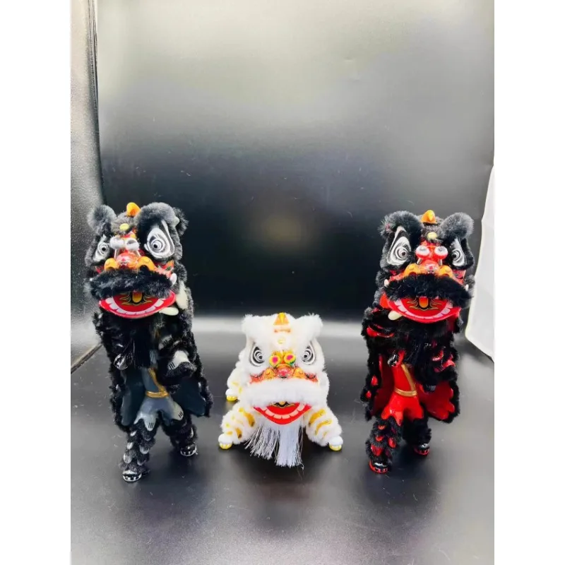 

Lion Dance Doll Ornament Mini Lion Head Handmade Model Car Decoration