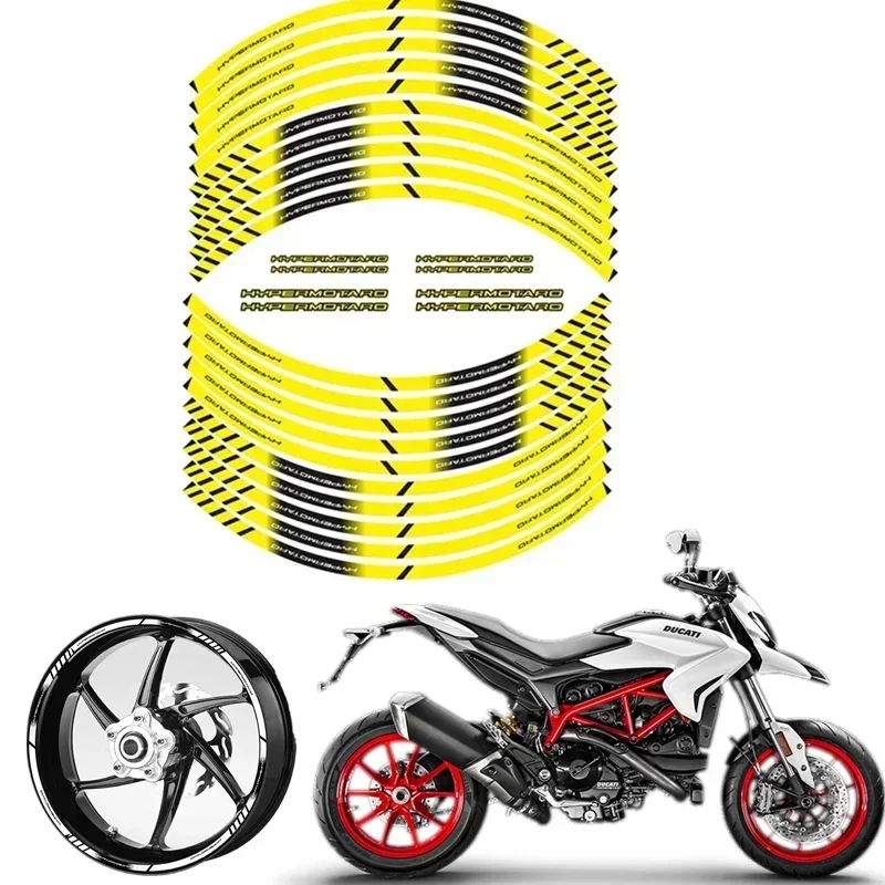 FOR DUCATI 950 821 1100 939 796 698 Hypermotard Moto Parts Contour Wheel Decoration Decal Sticker - C