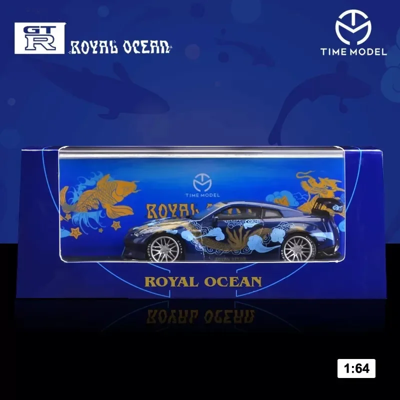 TIME MICRO 1:64 Car GT-R R35 ROYAL OCEAN Limited Edition Metal Diecast Alloy Toy Cars Model Vehicles For Children Boys Gift