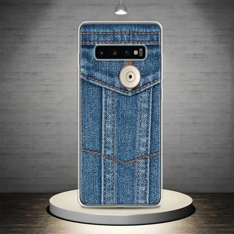 Jeans Cowboy Denim Printed Phone Case Shell For Samsung Galaxy S24 S23 S22 Ultra S21 Plus S20 FE S10 S10E S9 S8 + Cover Capa Fun