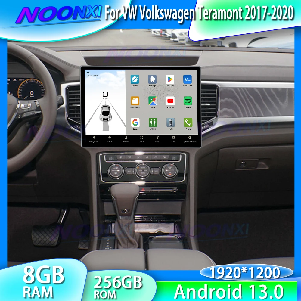 Для VW Volkswagen Teramont 2017-2020 Автомобильный радиоприемник Carplay Android Мультимедийный плеер GPS-навигация Стерео BT WIFI Головное устройство