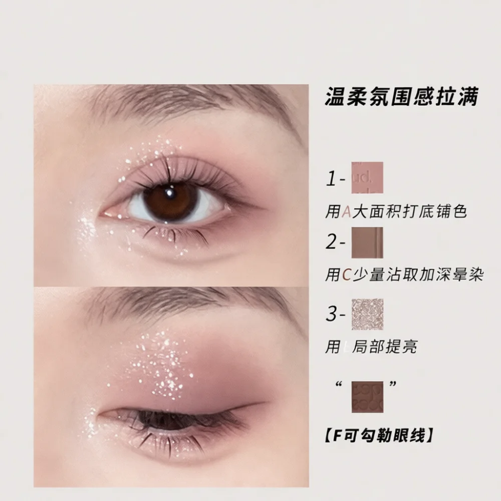 Eyeshadow Palette Matte Blush Contour Highlighter Compact Makeup Set Natural Daily Look Effortless Blending Face Beauty
