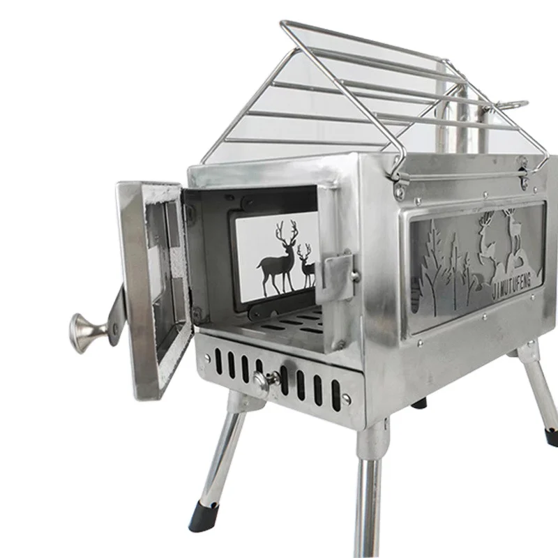 

Складная многофункциональная портативная нагревательная посуда для приготовления пищи на открытом воздухе, палатка, дровяная походная печь