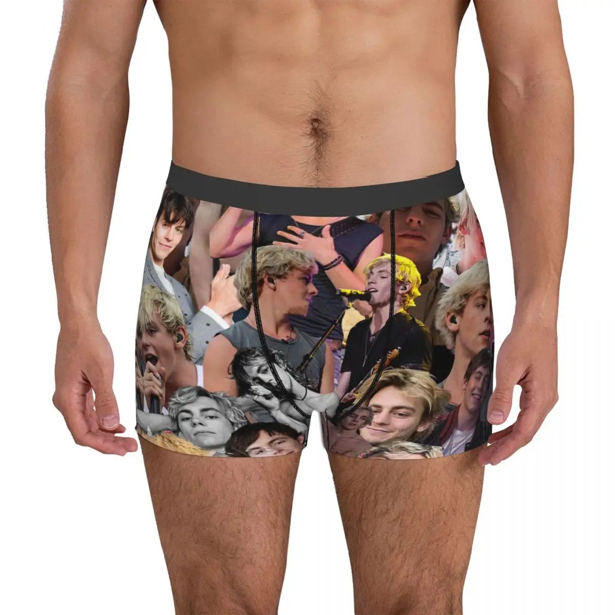 

Ross Lynch Photo Collage Men's Boxer Briefs Shorts Men Underpants Cartoon Anime Funny Men's Panties Soft Underwear For Men