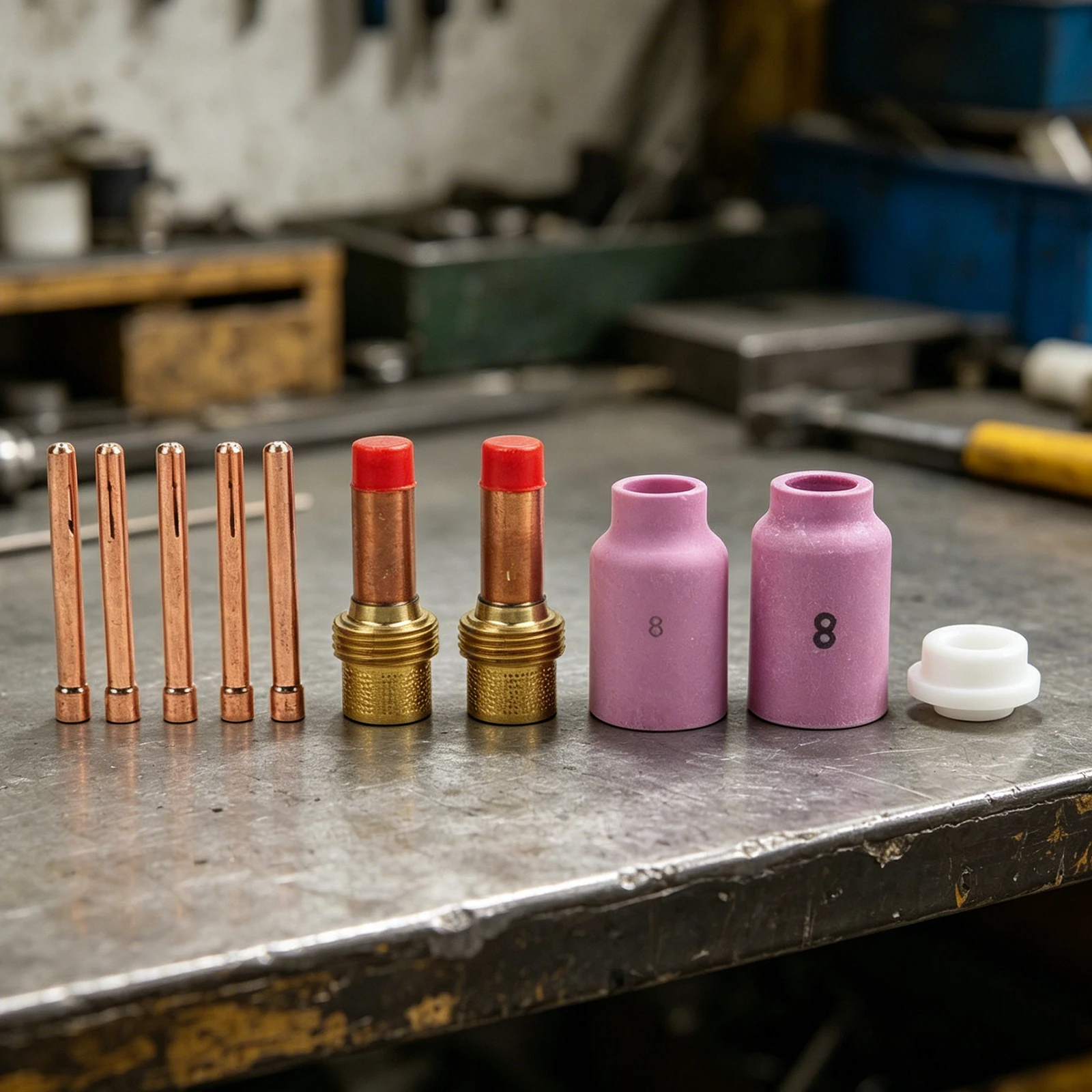 Welding Operations TIG Gas Lens Accessory Kit TIG Welding Accessories Complete TIG Welding Kit Welding Insulator