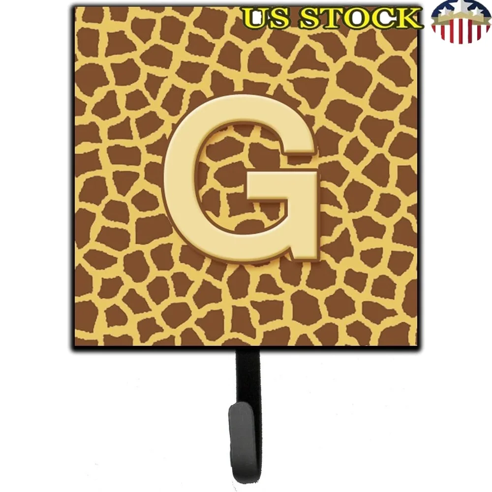 

Giraffe Initial Monogram Key Holder Wall Mount Hooks Practical Leash Organizer Easy Installation Robust Design Great Gifts Home