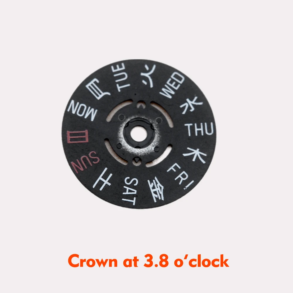 NH Movement Date Week Wheel Dial Kanji Wheel Mechanical Movement NH35a NH36a Crown at 3.0 3.8 4.1 Date Week Dial Parts