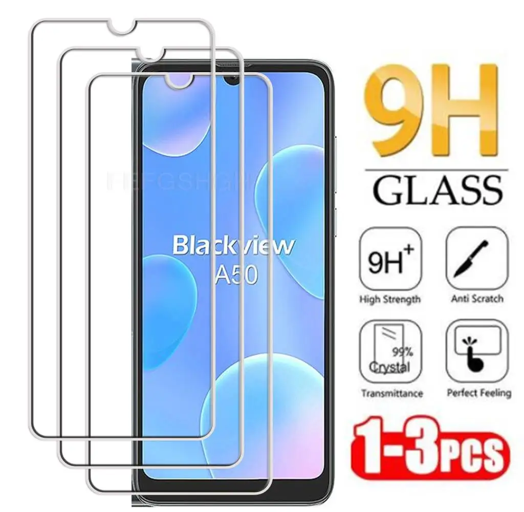 Tempered Glass For Blackview A50 A55 Pro A60 Plus A70 A80 A80s A90 A95 A100 Oscal C20 C60 C80 S60 Screen Protector Cover Film
