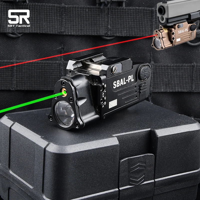 

SBAL Pistol Flashlight Red Dot Green Laser Aim Handiness White Scout Light SBAL-PL Lamp For Glock Sight Target Fast Reaction