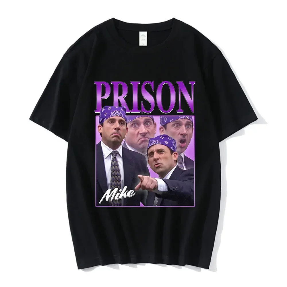 Prison Mike Michael Scott Homage The Office T-shirt Tv Series Dwight Schrute Jim Halpert Short