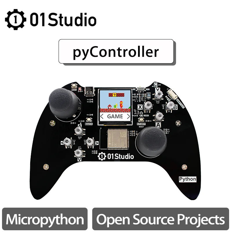 01Studio pyController Remote Control/Game Controller ESP32-S3 Development Board WiFi Bluetooth Python Programming