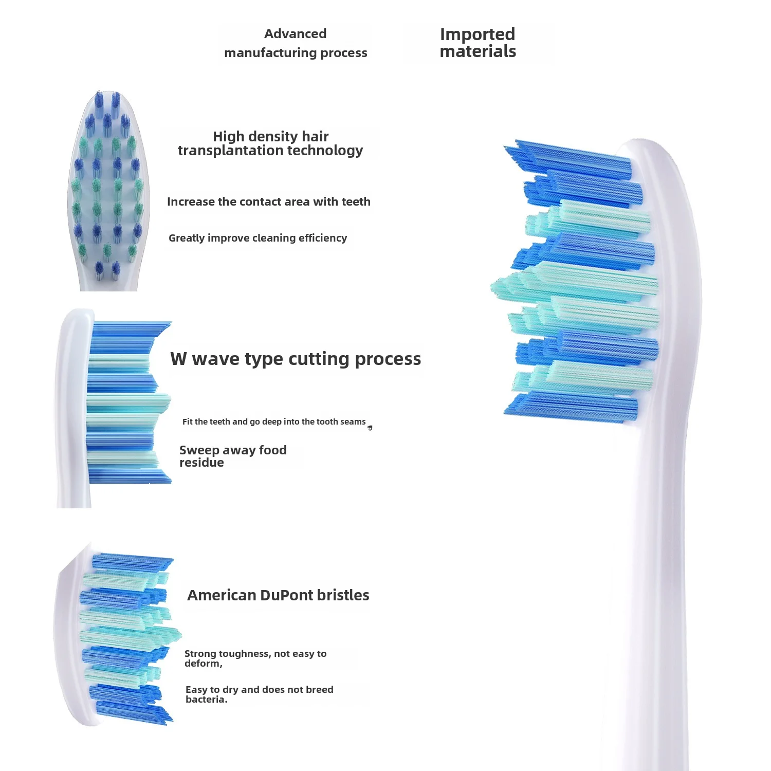 3/6 sztuk czyste główki szczoteczki Dental wymień inteligentną główkę szczoteczki wymiana dla wszystkich HUAWEI/Libod/HiLink inteligentna elektryczna szczoteczka do zębów