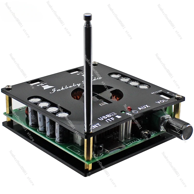 Bluetooth 5.0 Digital Amplifier Board FM Radio Remote Control Controls Dual Channel 2 * 160W High-power Audio Module