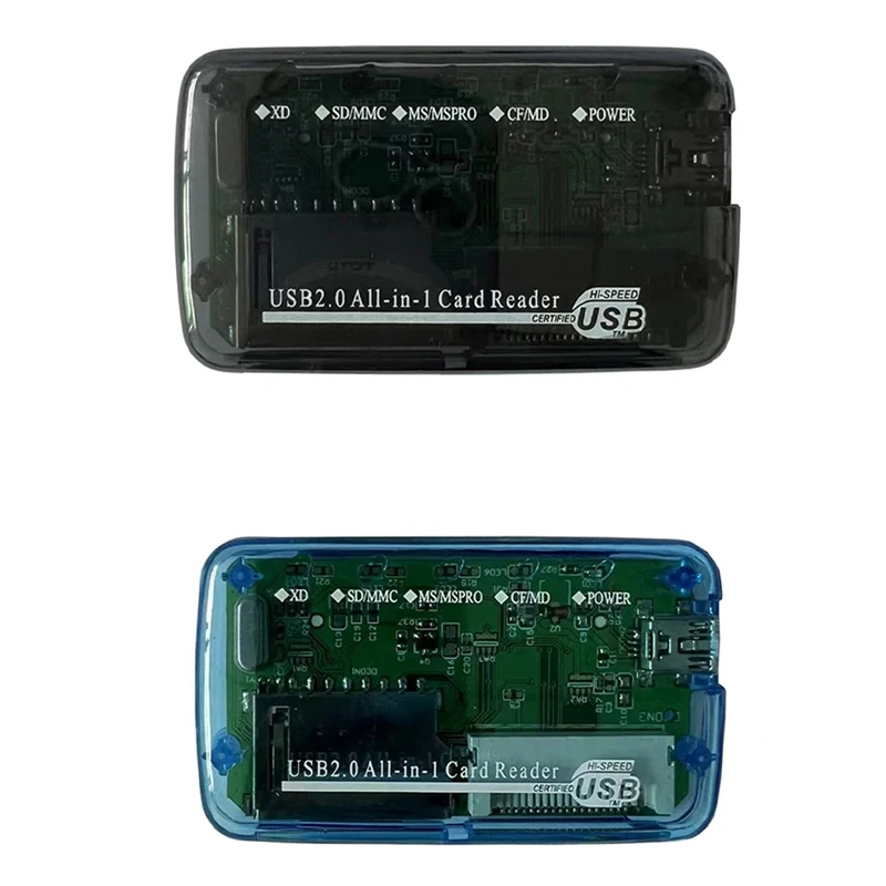 USB 2.0 Card Reader Dongle CF MS TF M2 XD SD Memory Card Writer 480Mbps View Data Transfer Adapter Plug Play