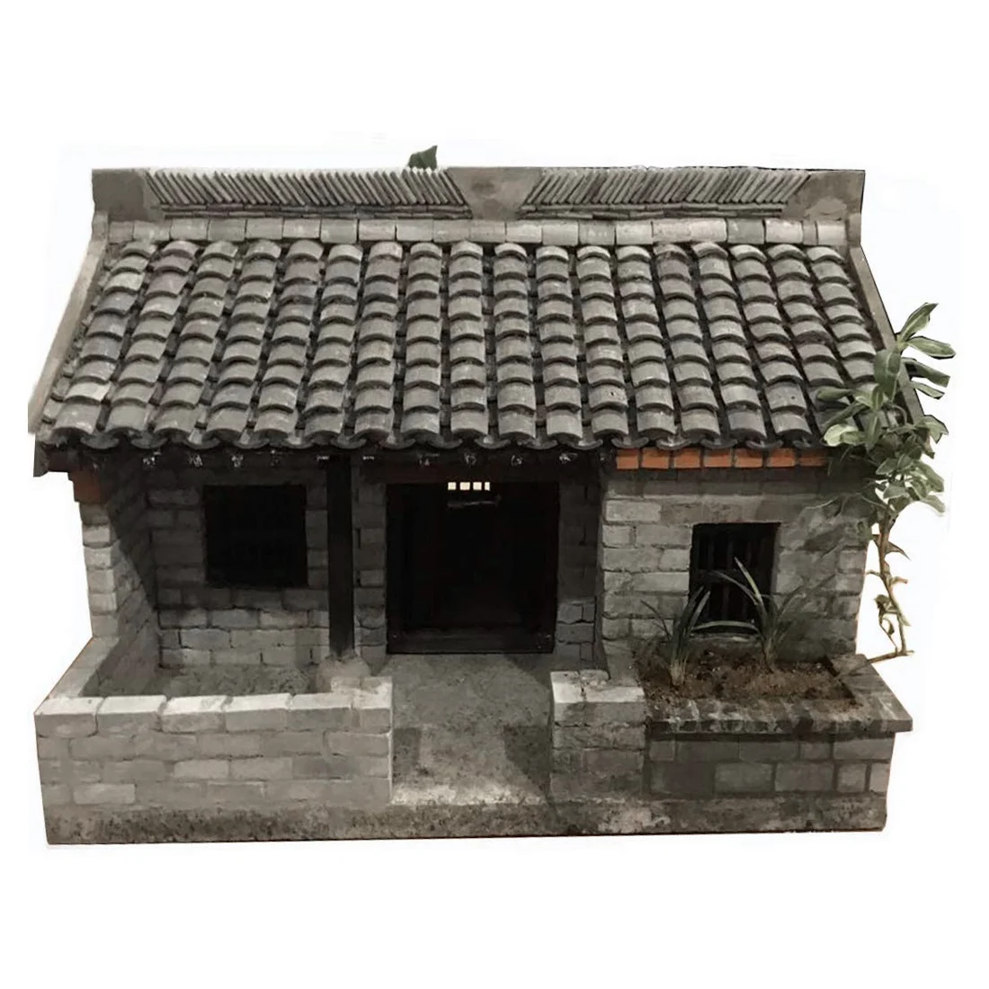 

ODIES-200 Pcs Mini Wall Bricks Model Brick Building Set 1/16 Miniature Bricks Fake Bricks Model Fairy Garden Landscaping Parts