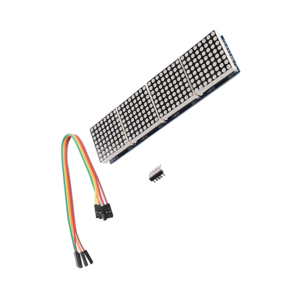 DTD1173-HOT- Dot Matrix Module 8x8 Common Cathode LED Display 5V 4-in-1 with Wires Cable for DIY Projects C