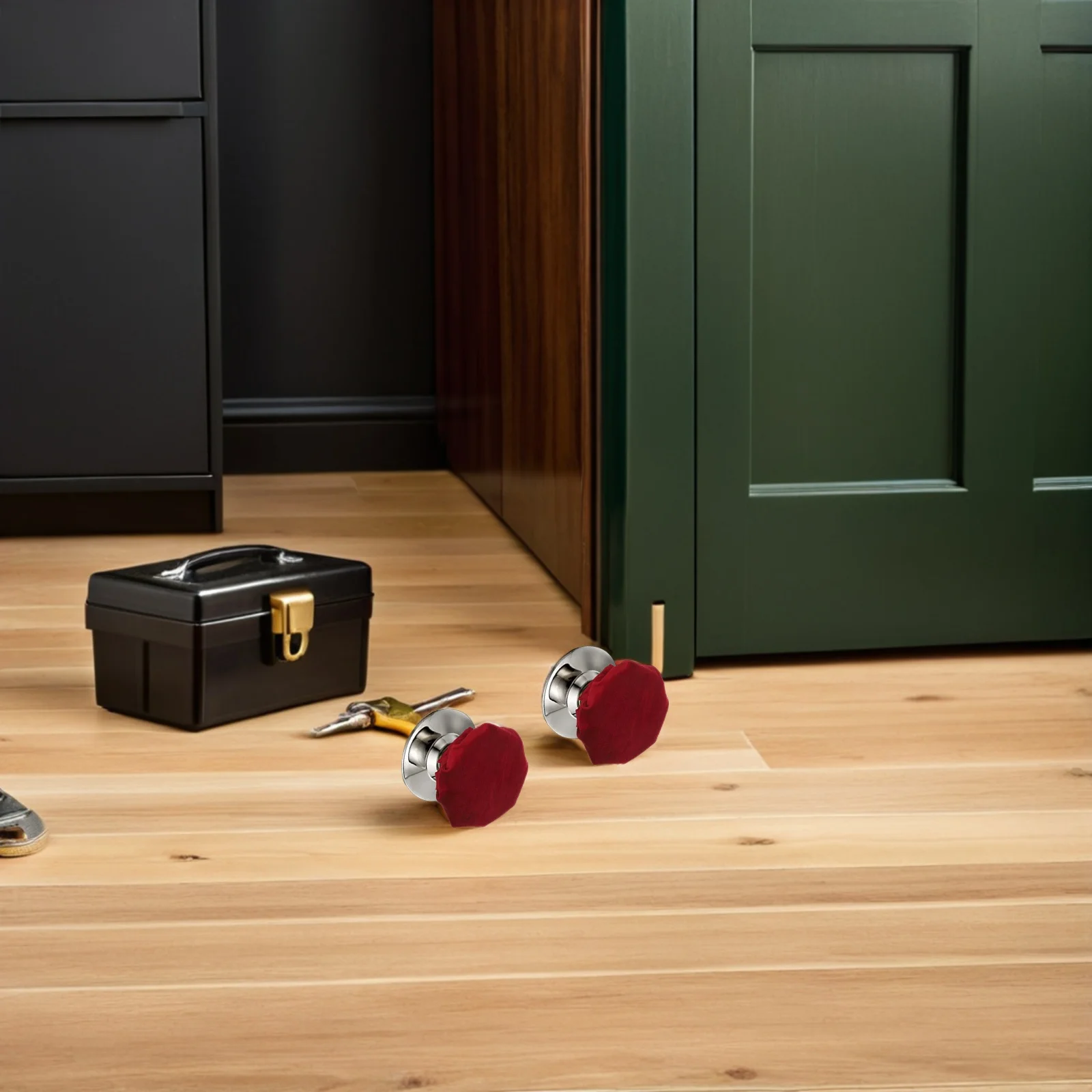 

4Pcs Anti-Static Door Knob Protector Cover Soft Round Door Handle Sleeve 3.26x3.26 Entry Handle Protectors for Bedroom Bathroom