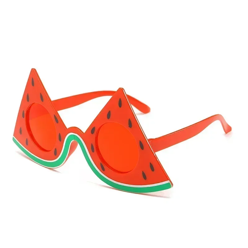 MOONBIFFY Watermelon Shaped Children Adult Glasses Summer Fruit Theme Party Hawaii Beach Kids Boy Birthday Event Decoration