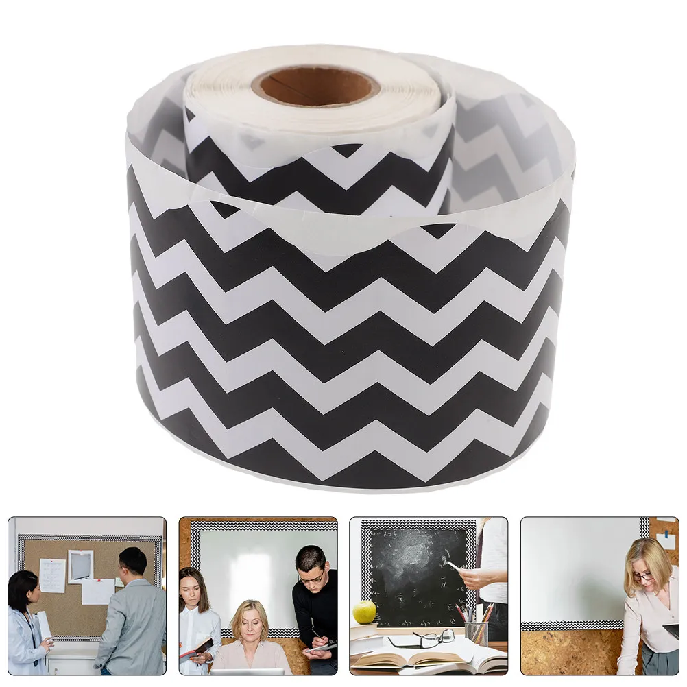 

1 Roll 10M Black White Frame Sticker Border For Bulletin Board Chalkboard Classroom Decor Modern Farmhouse Wall Decals