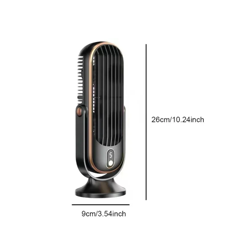 Neuer Verbesserter Tragbarer Schreibtischventilator mit Doppelmotor, Große Kapazität, Wiederaufladbarer Akku, Moderner USB-Kühlventilator, Leiser Persönlicher Ventilator für Unterwegs – Detail 17