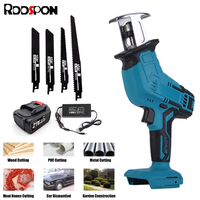 4 Blade For Makita 18V Battery Cordless Electric Reciprocating Saw Electric Saw Variable Speed Metal Wood Cutter Power Tool With