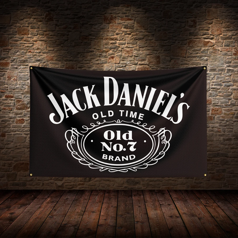 3x5 Ft J-Jack Danielss Flag bandiere del vino della birra stampate in poliestere per la decorazione del Garage della stanza