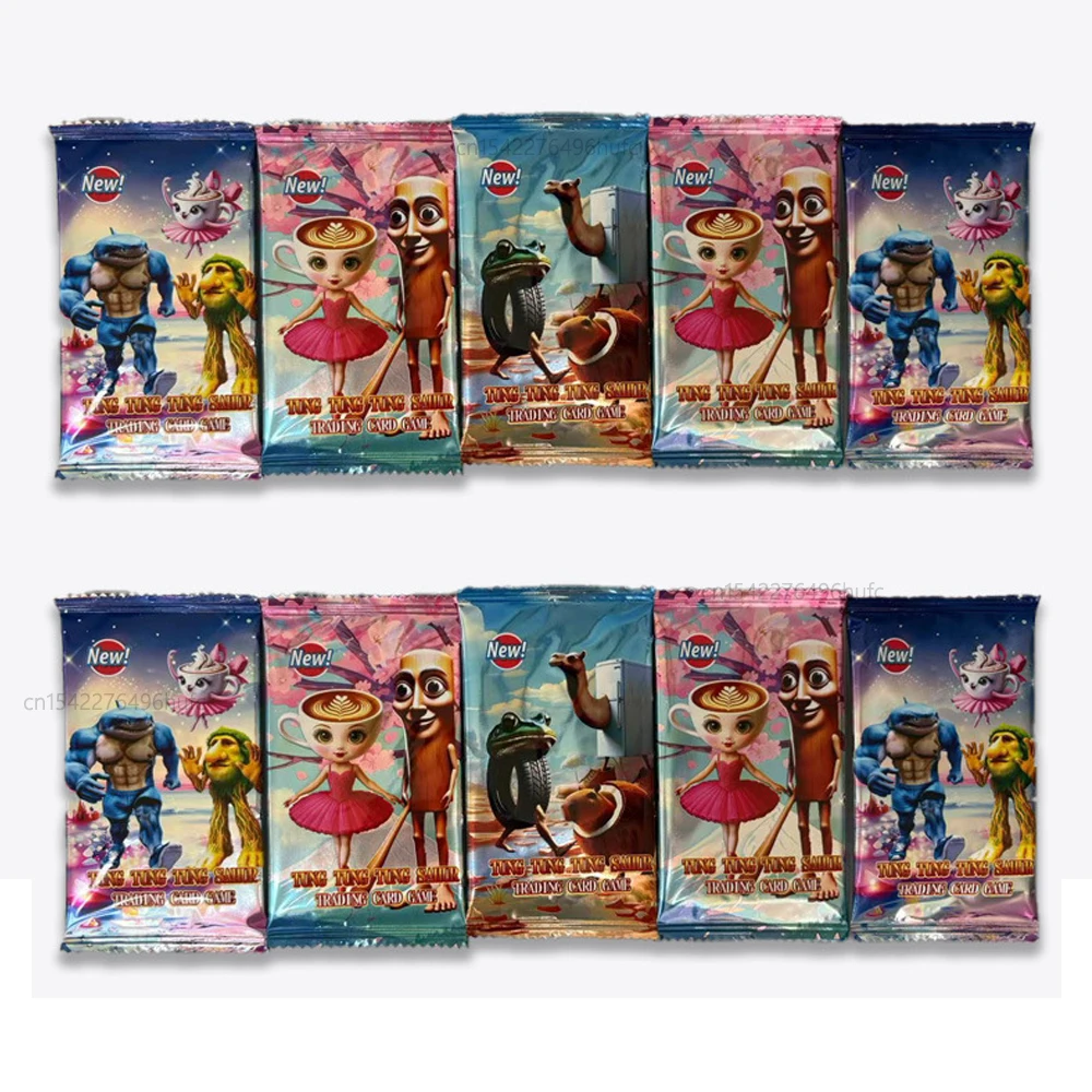 Tung Tung Tung Sahur Tralalero Tralala Gioco di carte Carte collezionabili giocattolo Carte da collezione Brainrot italiano per bambini Regali di festa
