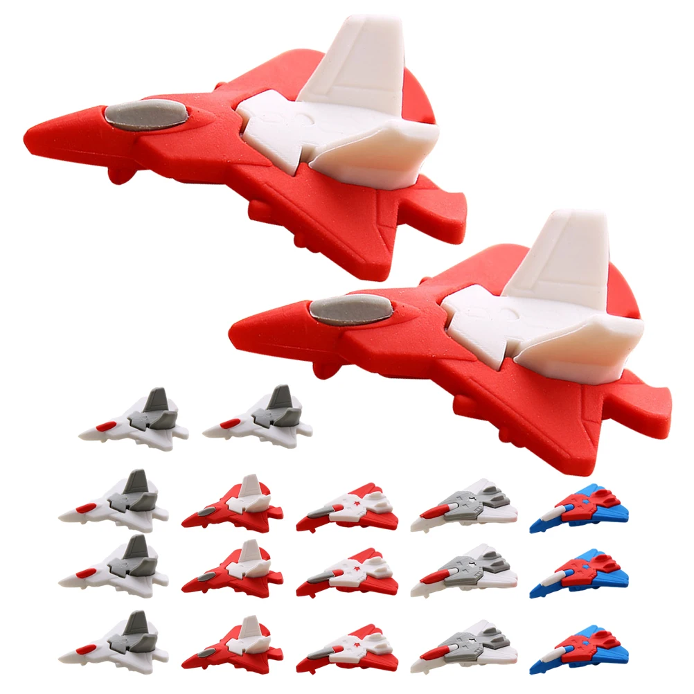 

48pcs Cartoon Airplane Erasers for Kids Bulk Cute Student Prizes Mini Small Educational Rubber Fun Learning Supplies Safe