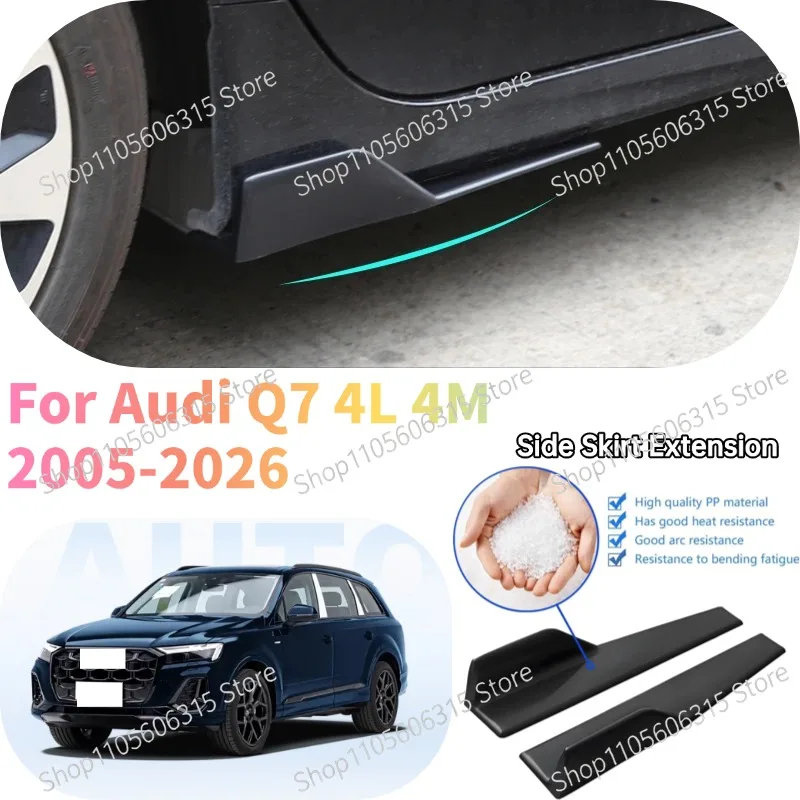 48cm Rear Bumper Splitter Apron Spoiler Side Skirt Extension Lip For Audi Q7 4L 4M 2005-2026 Car Styling Accessories