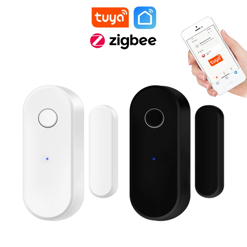 Tuya Zigbee Door Sensor Contact Gap Sensor Window Open Closed Detector Smart Home Security Protection Work with Aleax Smart Life