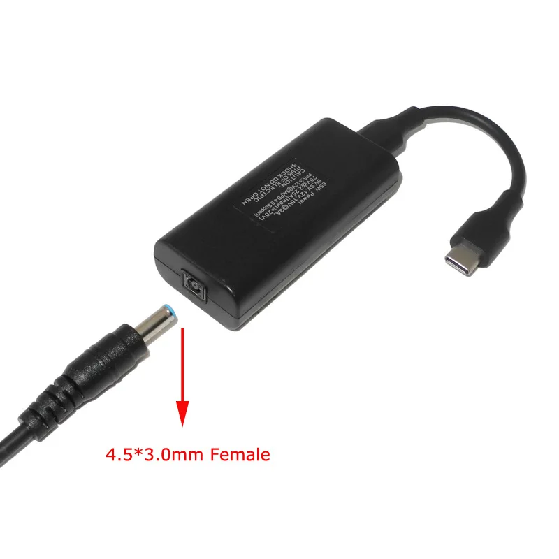 65 واط كمبيوتر محمول عالمي تيار مستمر أنثى إلى USB C DC5.5type-c محول الطاقة محول كابل شحن سريع