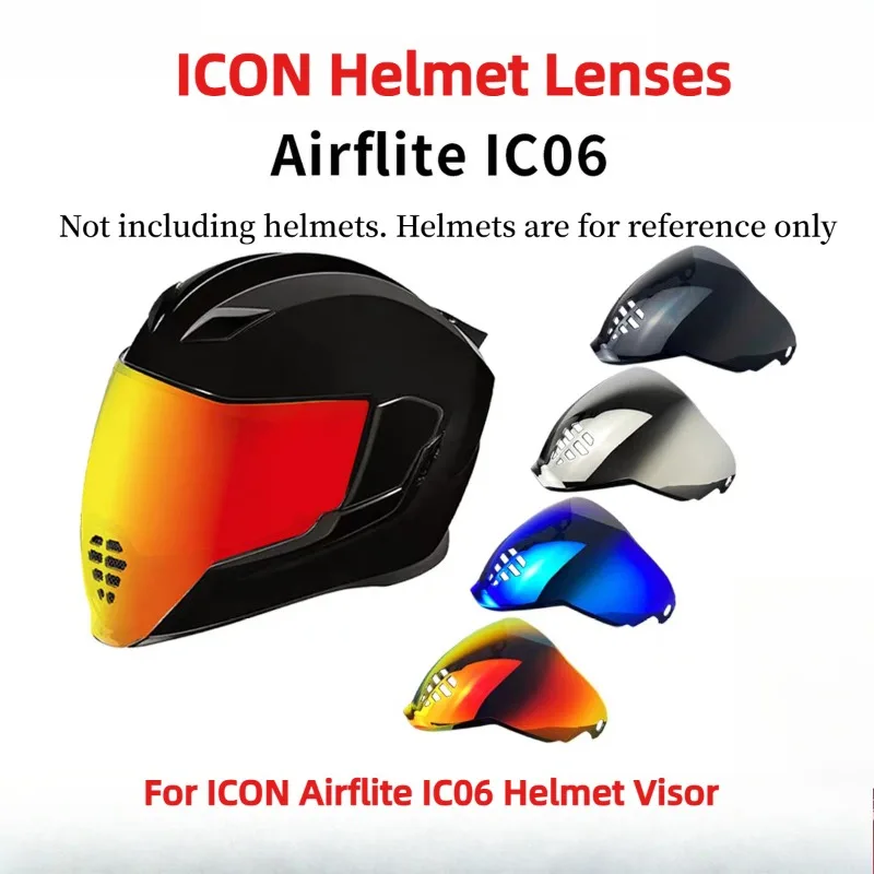 For ICON Airflite IC06 Helmet Visor Face Shield Pantalla Facial Inner Coating Durable High Quality Écran De Casque Accessories