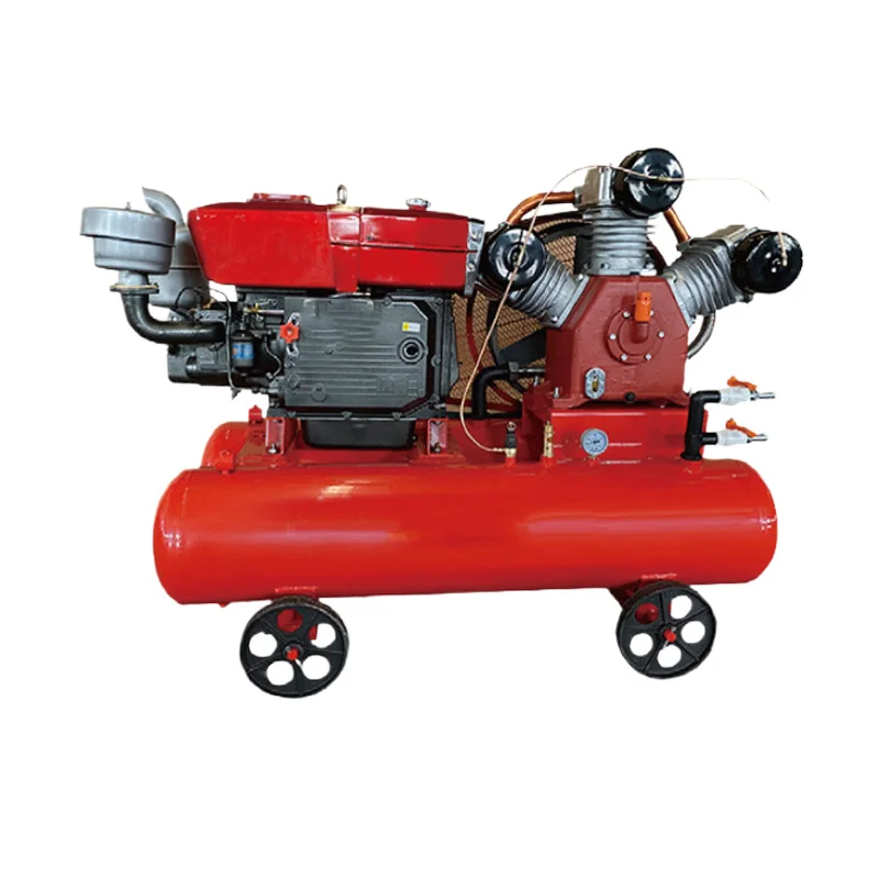 Diesel Piston-driven Lubricated Low-noise Mobile CO2 Air Compressor 18.5 kW 50L 7bar