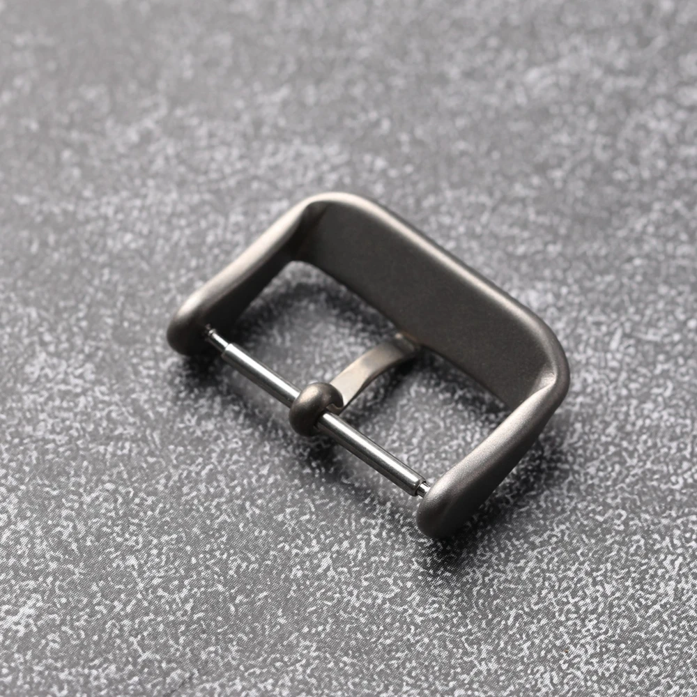 Fivela de titânio, fivela fosca de aço não inoxidável de 18mm 20mm, fivela acessória de pulseira de couro, acessórios de relógio
