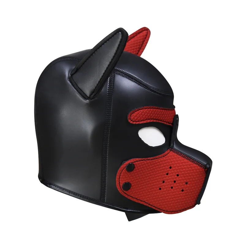 10 Colors New Puppy Sexy Cosplay Costumes Party Pu Leather Rubber Unisex Mask Funny Full Head Hood Masks for Dog Roleplay