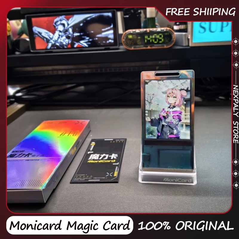 Monicard Magic Card Electronic Pass Badge NFC Bluetooth Smart Badge Custom GIF Screen Anime Trendy Pendant Birthday Gift Custom