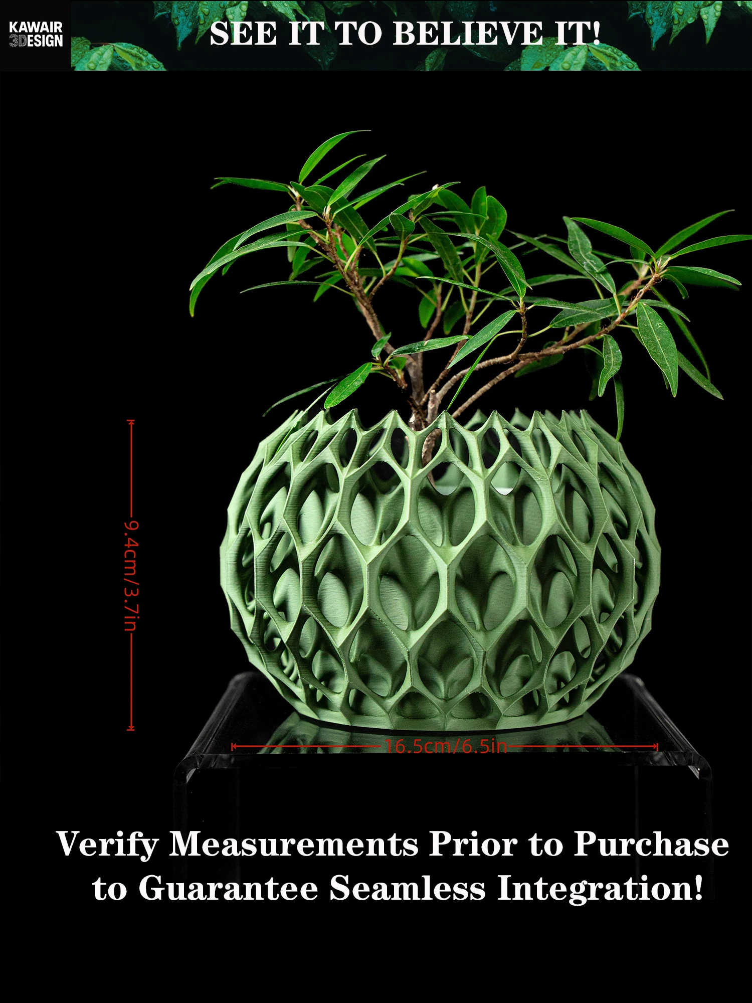 أصيص نباتات عصري بسيط مطبوع ثلاثي الأبعاد - أصيص زهور قابل للتحلل الحيوي لديكور المنزل، هدية مستدامة صديقة للبيئة (Invader)