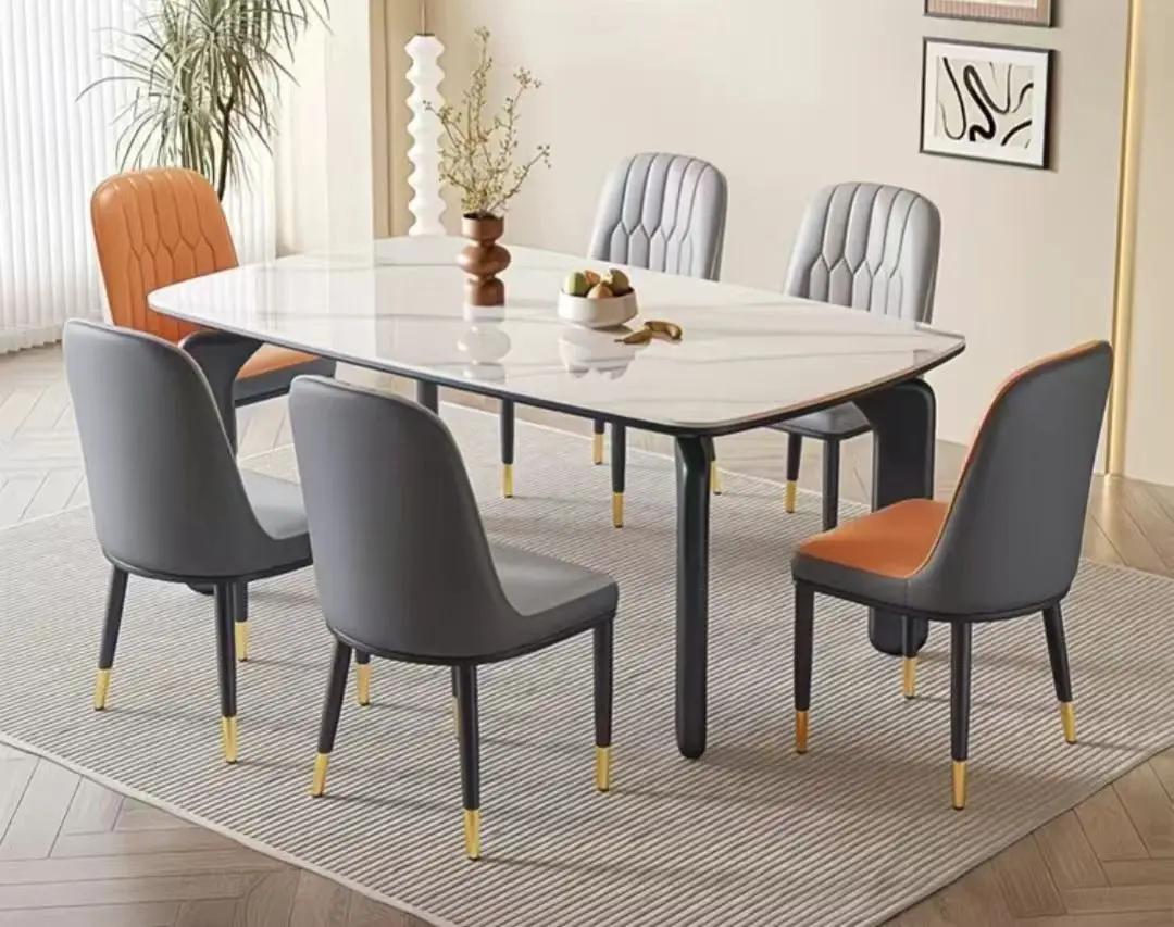 Contemporary Design Light Luxury Eco-Friendly Durable Solid Wood Waterproof  Dining Table Reception Dining Room