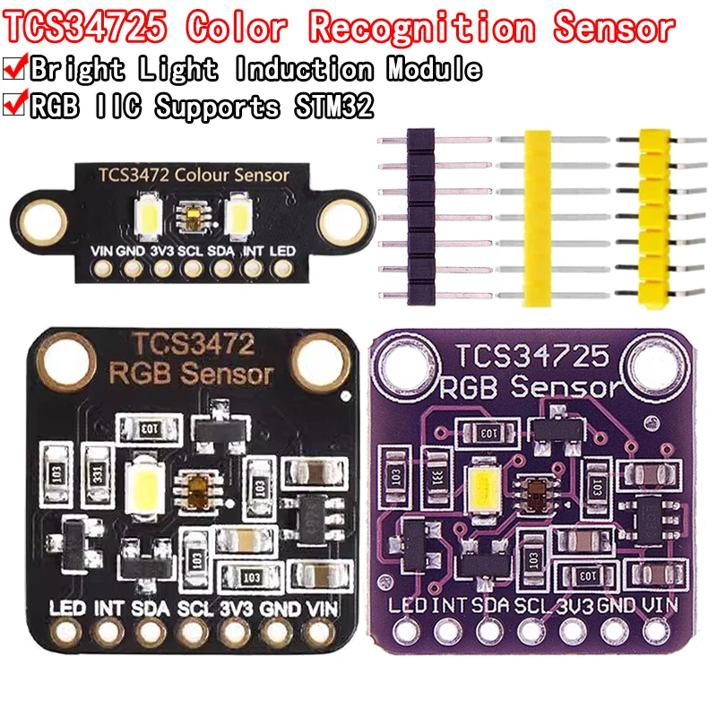 Módulo de reconocimiento de Sensor de Color TCS34725, placa de desarrollo RGB IIC para Arduino STM32