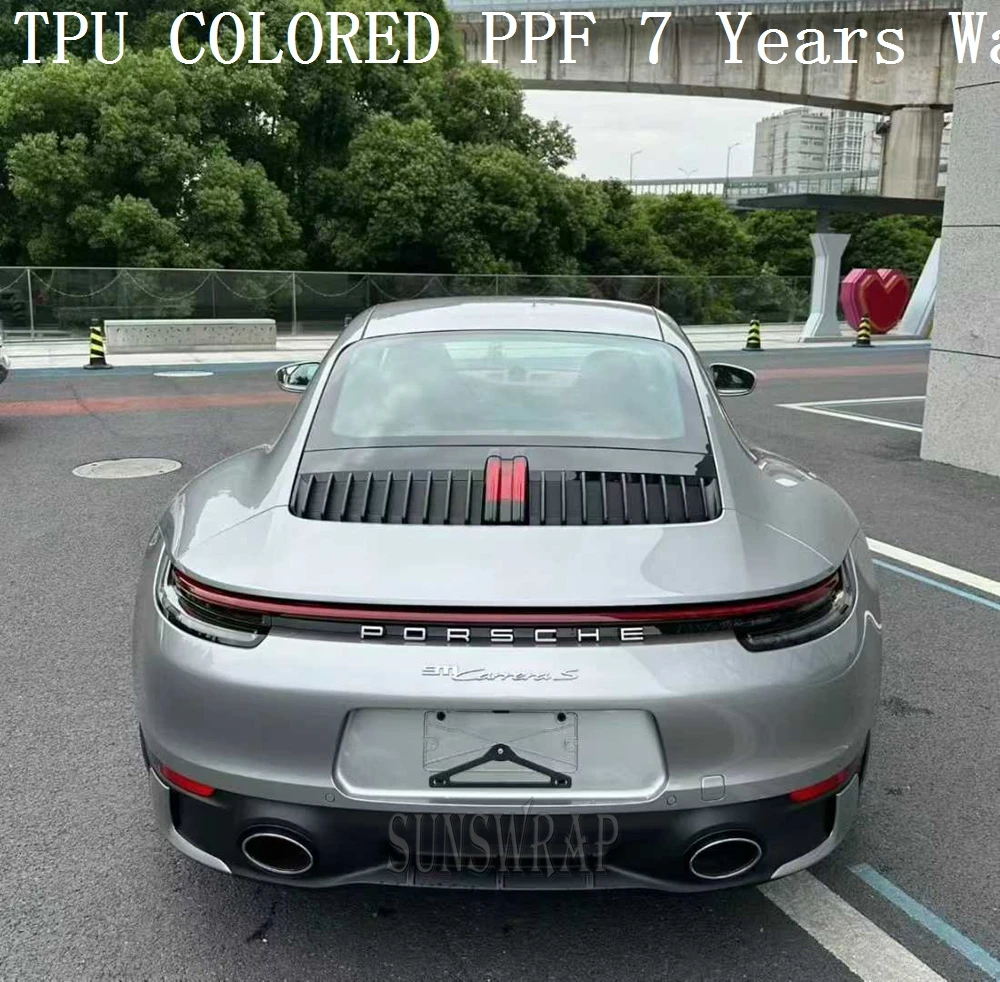 Highest quality Color TPU GT-Silver PPF Paint Protection PPF Film Wrap Anti-yellowing Self-healing thermal repair 5x52ft/roll