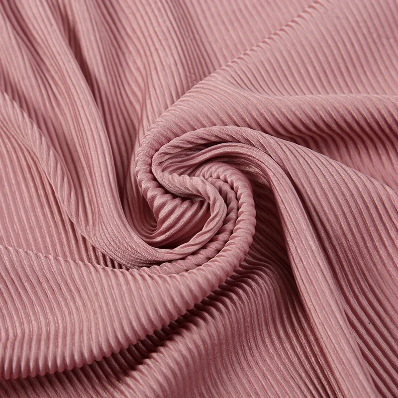 90*90cm Maldives Satin Pleated Square Scarves Plain Silk Muslim Woman Hijab Soft Crinkle Shawl Scarf Solid Wrinkle Hijabs Turban