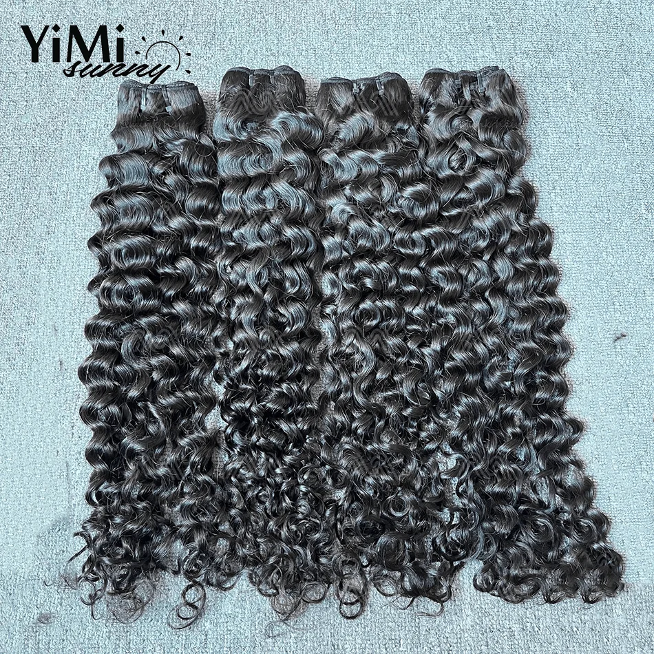 3C 4A Burmese Curly Human Hair Bundles Remy Mongolia Human Hair Weft For Women Wholesale 3pcs Curl Extension Full Head Yimisunny