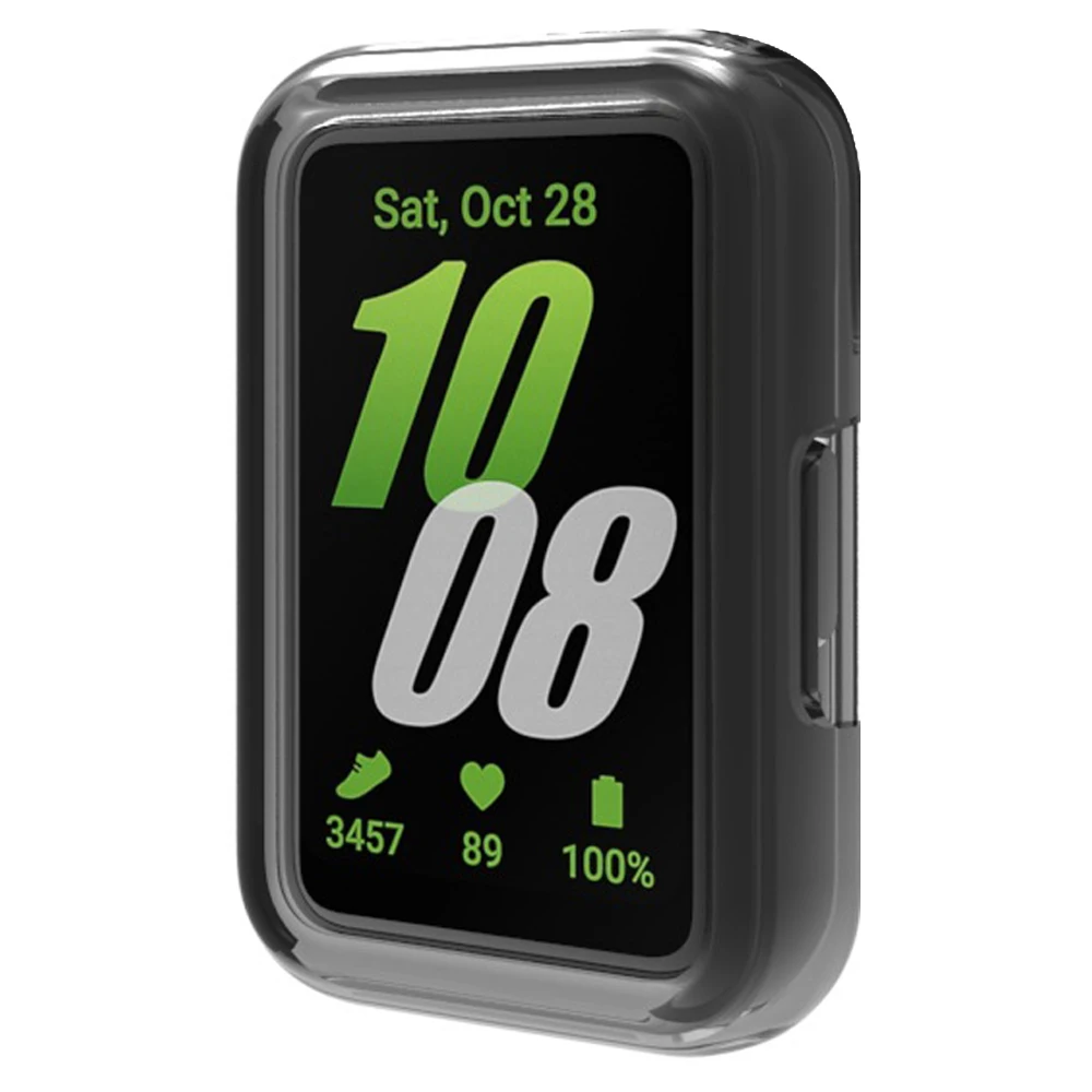 

Для Samsung Galaxy Fit3 Smart Watch Защитный чехол TPU Watch Frame Cover - Прозрачный черный
