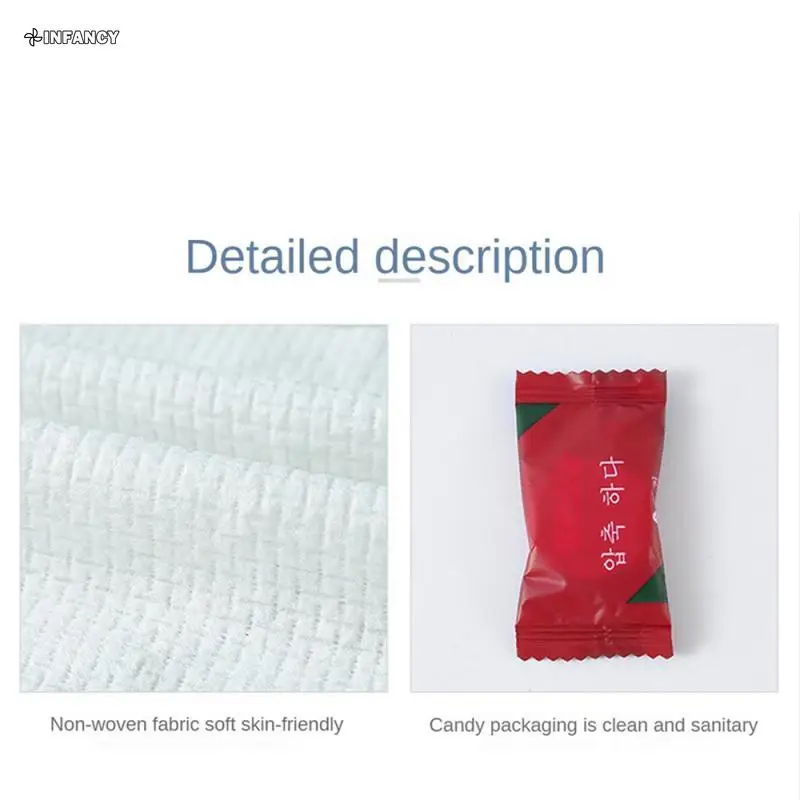 20pcs Disposable Compressed Towel Cotton Face Towel Portable Travel Candy Cleansing Non-woven Towel Cloth Wipes Home Accessories