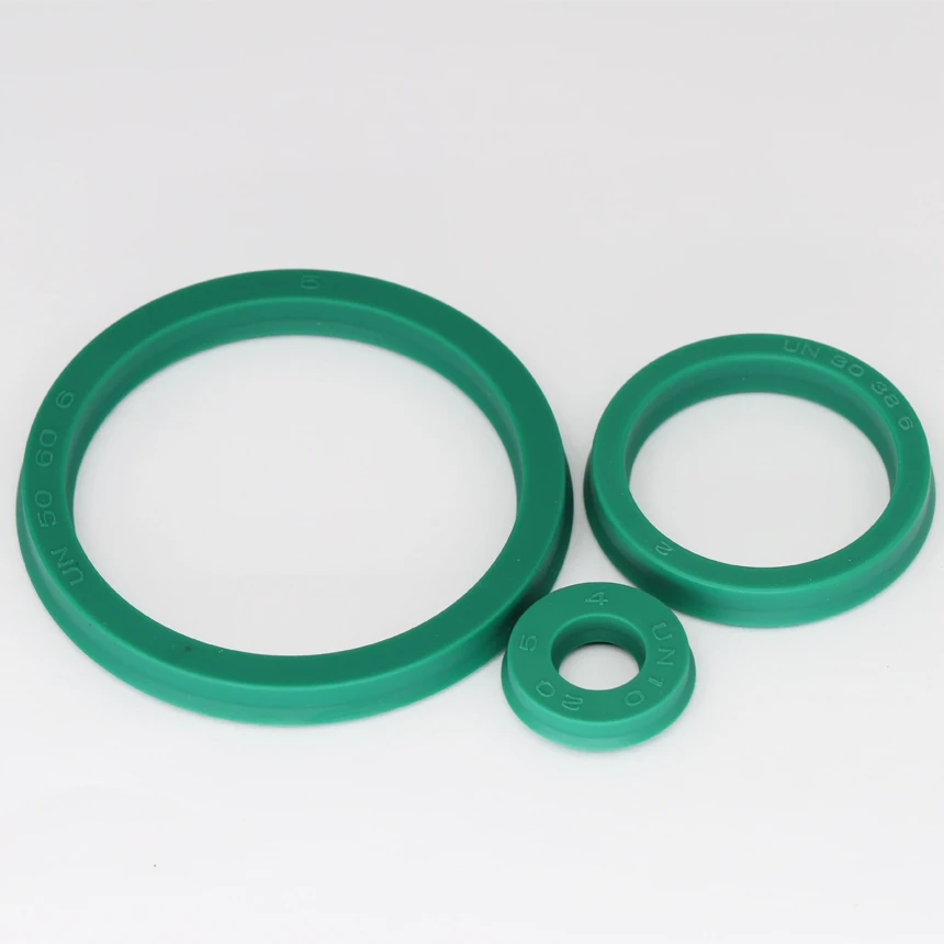UN 50/52/53/55/56/58/60mm ID Green Polyurethane PU Shaft Piston Rod U Y Single Lip Sealing Ring Gasket Hydraulic Cup Oil Seal