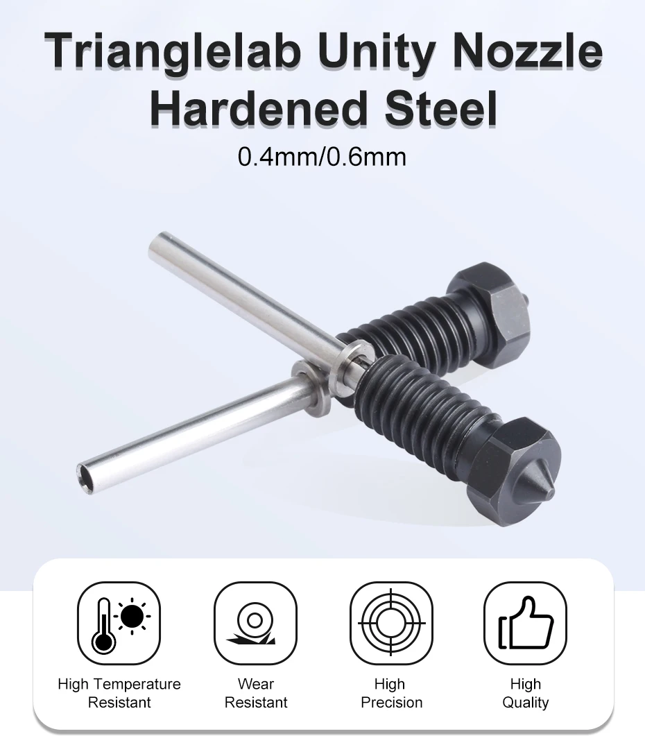 Trianglelab TUN Unity Düse aus Gehärtetem Stahl, All-in-One Kompatibel mit Matrix Extruder CHC TR6 TD6 Hotend Drucker – Detail 1