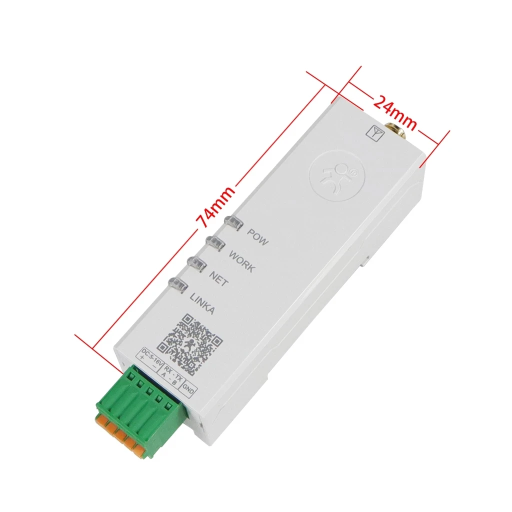 USR-DR154/152 Din Rail 4G LTE Cellular Modems RS485/RS232 Port Industrial CAT 1Modem Embedded Dual-Core Arm Cortex-A5 Processor