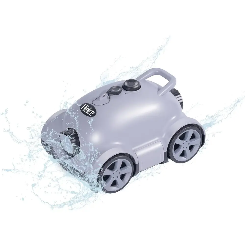 Automatic Pool Vacuum Robot for In-Ground and Above-Ground Pools, 150 Min Run Time, Waterproof, Covers 2200 Sq Ft (Grey)