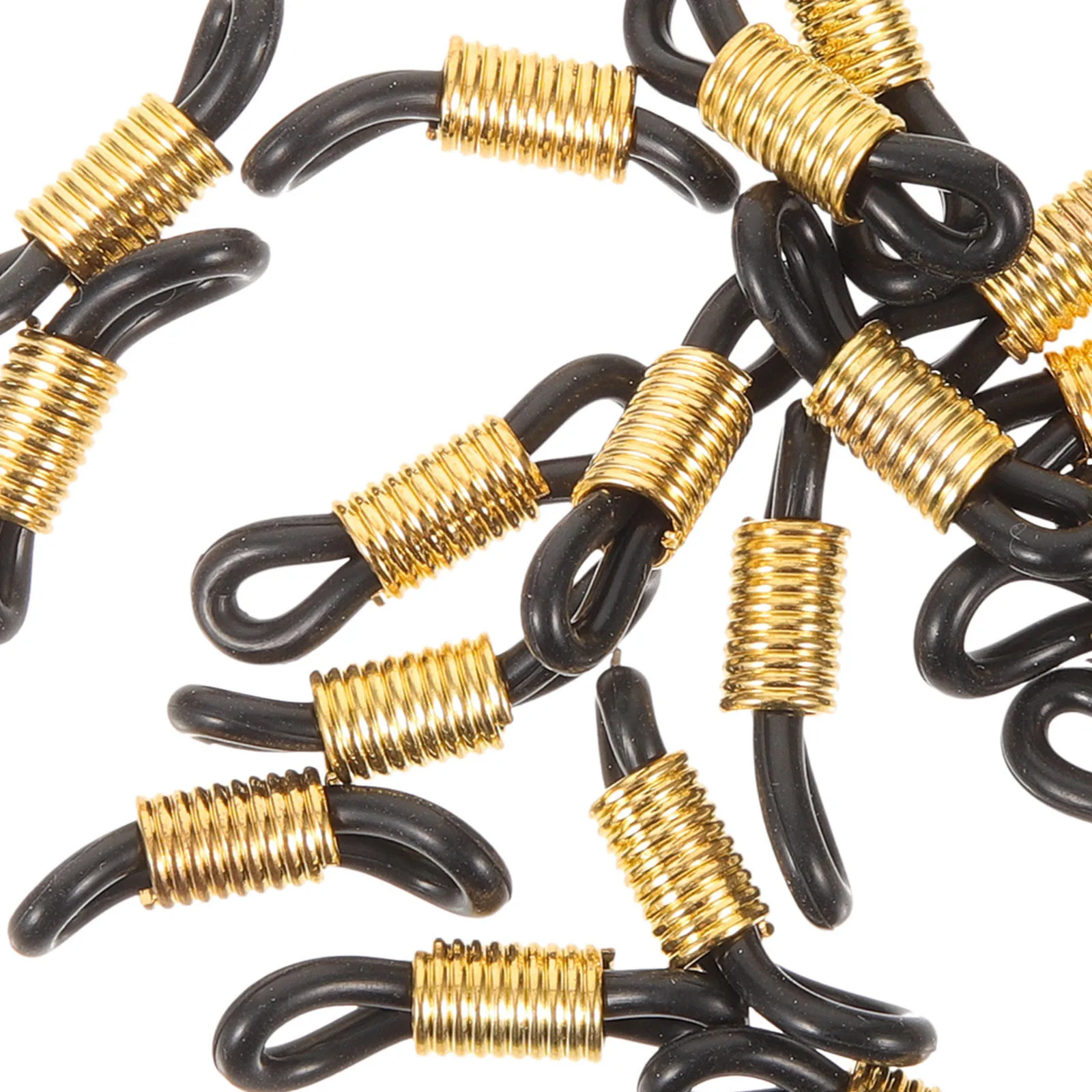 

50Pcs Eyeglass Chain Ends Silicone Anti Skid Holders Connectors for Glasses Sunglasses Durable Eyeglass Chain Retainers