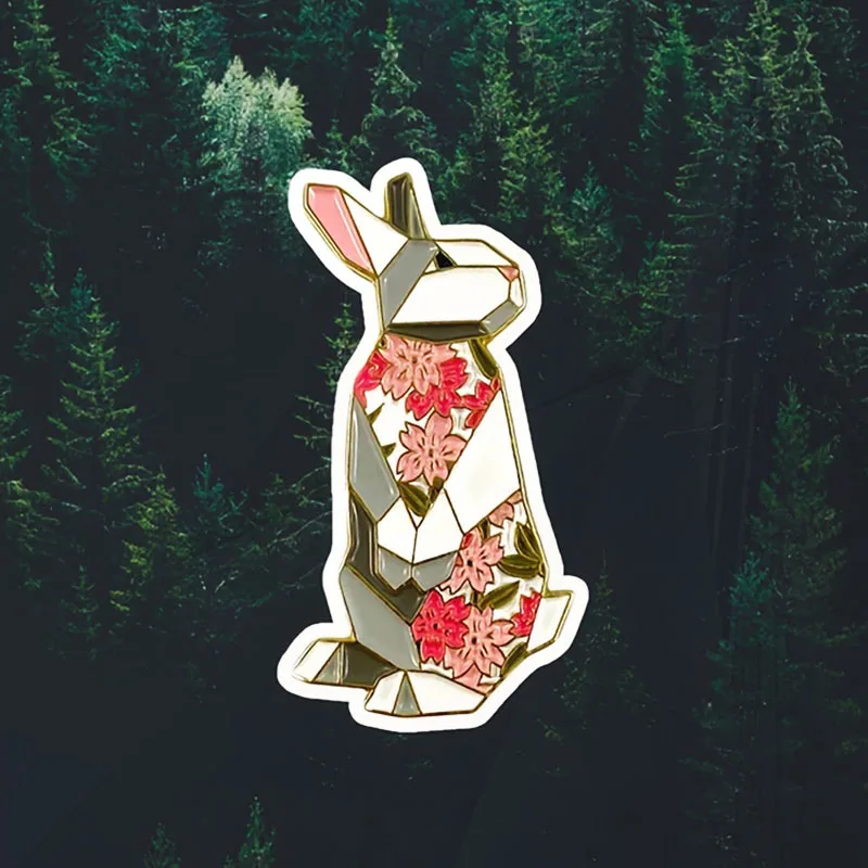 Enamel Pins Bunny Brooch Bunny Gifts for Rabbit Lover Original Rabbit Enamel Pins Bunny